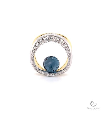 Flow Hanger Diamant London Blue Topaas