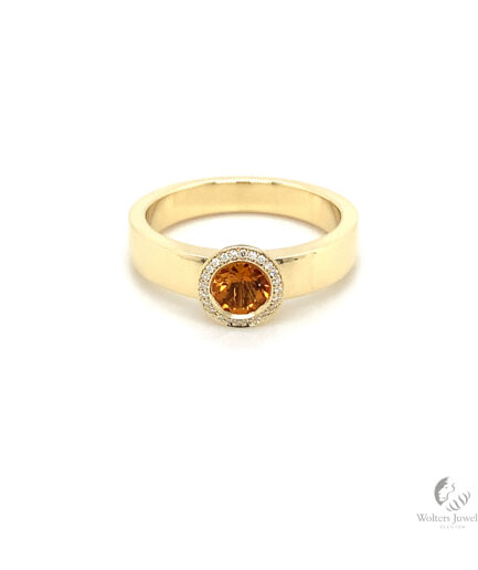 Dish Ring Diamant Citrien